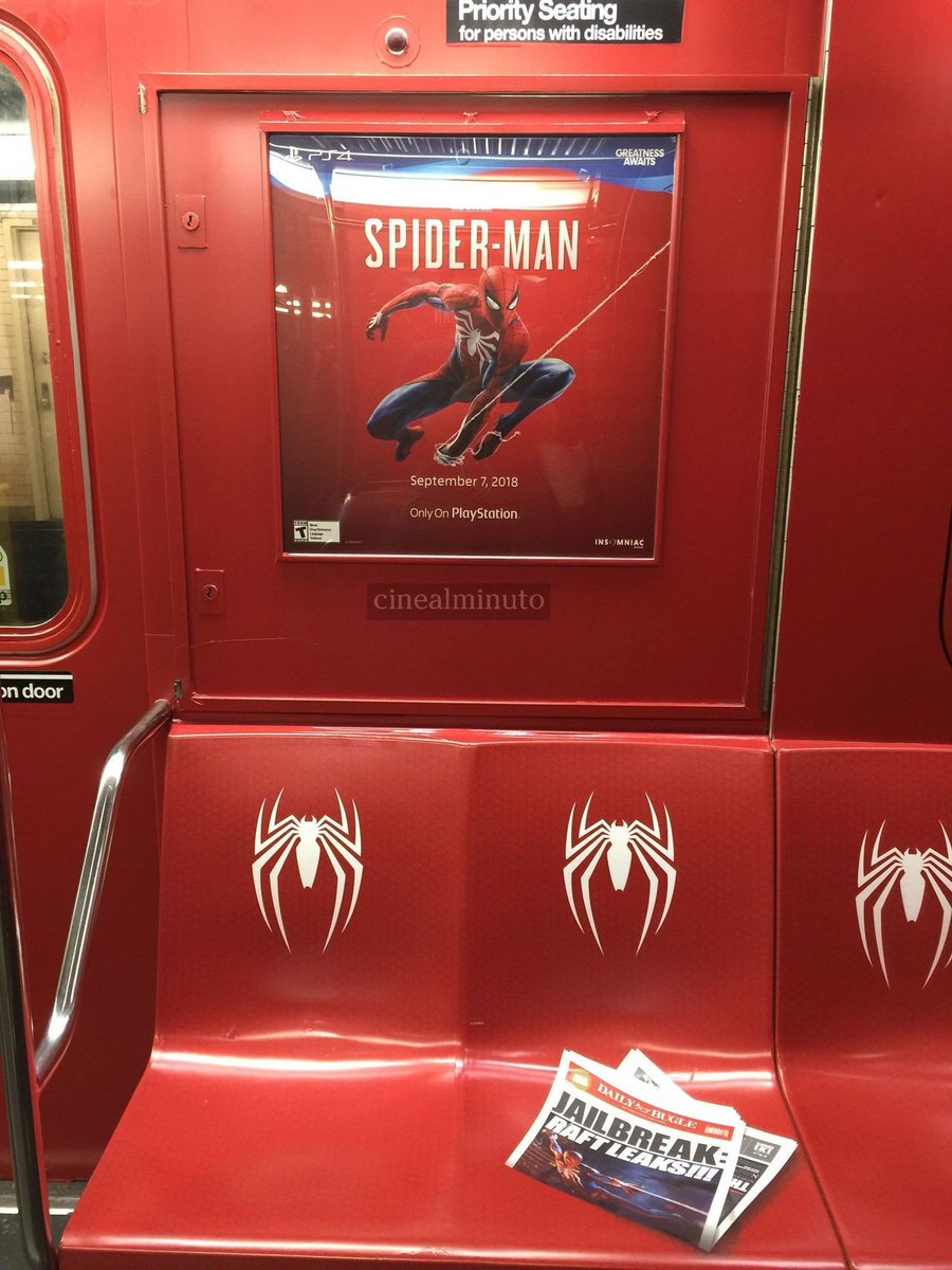 CineAlMinuto's tweet photo. ¡Así de increíble luce el metro de Nueva York!

Cada vez falta menos para el lanzamiento del nuevo juego de #SpiderManPS4 🕷️🕸️ https://t.co/Ez8Y3iNRXL