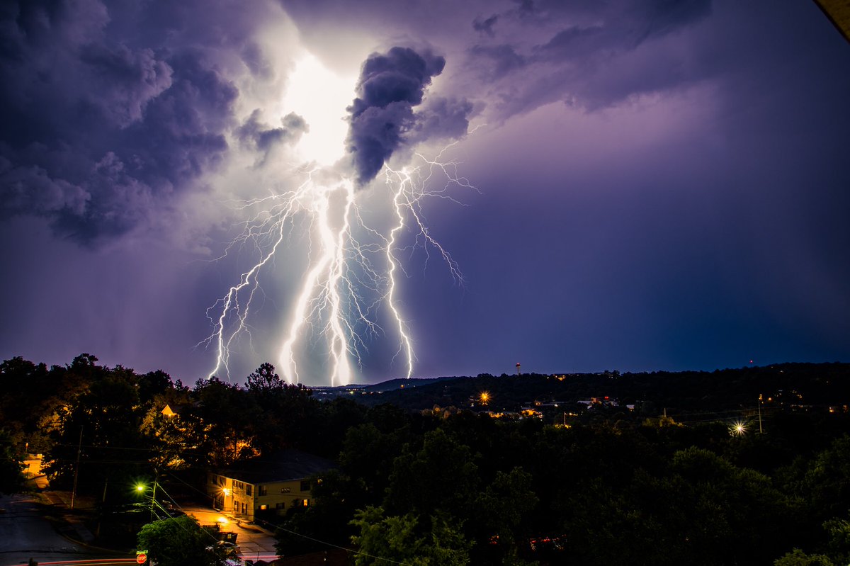 I have photographed a bit of lightning in my time. I don’t know if anything compares to what I saw tonight though. Still working on a composite of everything, but these had to be shared individually. #shockingweather