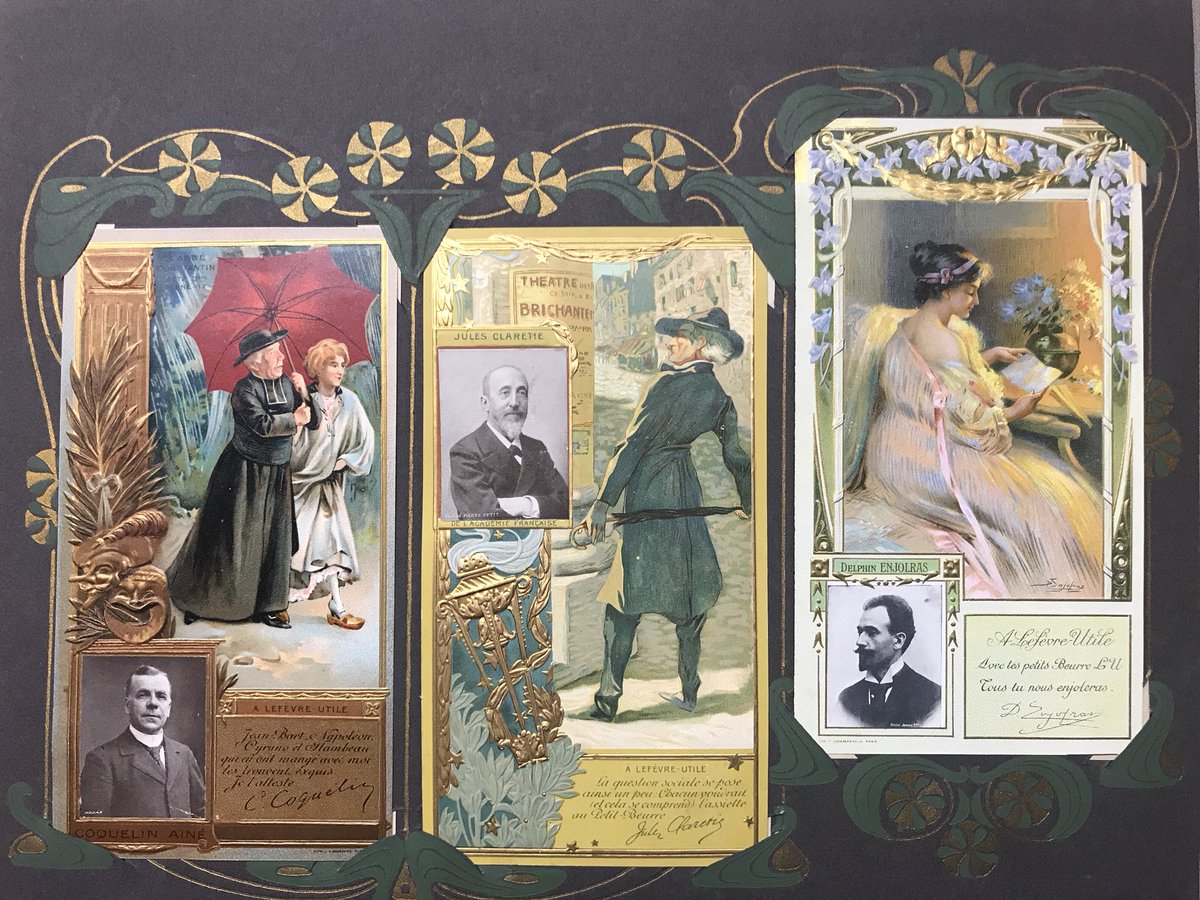 CardsJs's tweet image. Here is a strikingly coloured and intricately designed set by Lefèvre-Utile, a biscuit manufacturer from Nantes in France circa 1900. #tradecards #history #ephemera #biscuits #celebrities #vintage #collectable #cartophilia #JScards