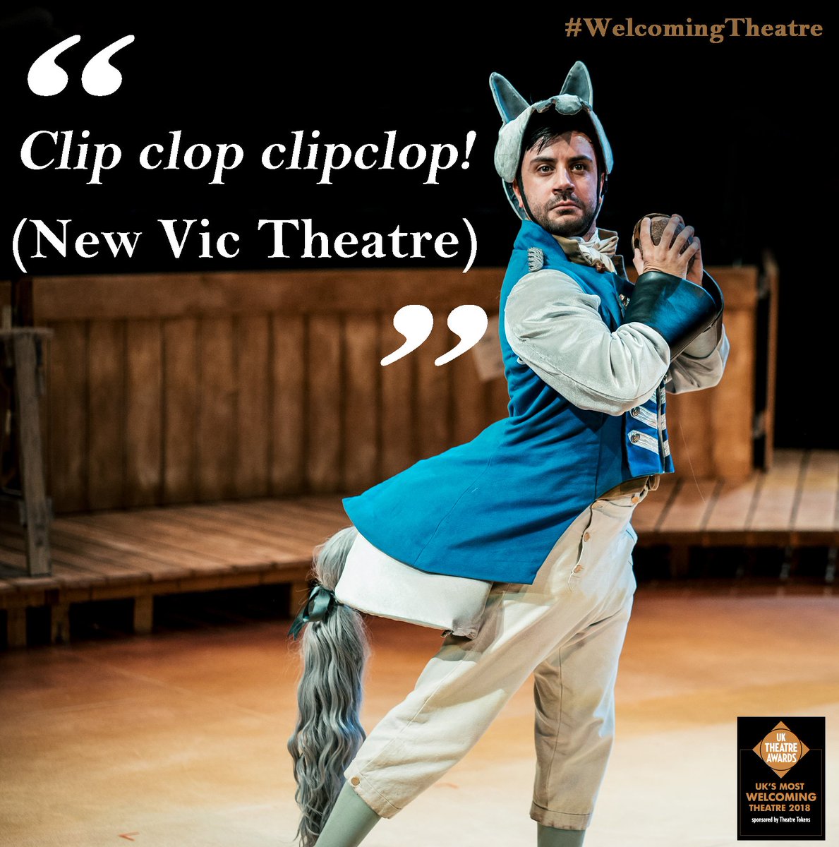 NewVicTheatre's tweet photo. Hi one and all! #AstleysAstoundingAdventures' Billy the Little Military Horse (our equine equivalent of Derren Brown) has a message for you...

Billy, which theatre is the UK's Most Welcoming?

1/2 https://t.co/yW3pxLWHx7