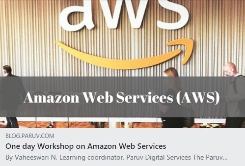 ParuvDigital's tweet photo. #LearnThatSaturday #AmazonWebServices https://t.co/N84Dr0STqT https://t.co/ZJc6mIbFms