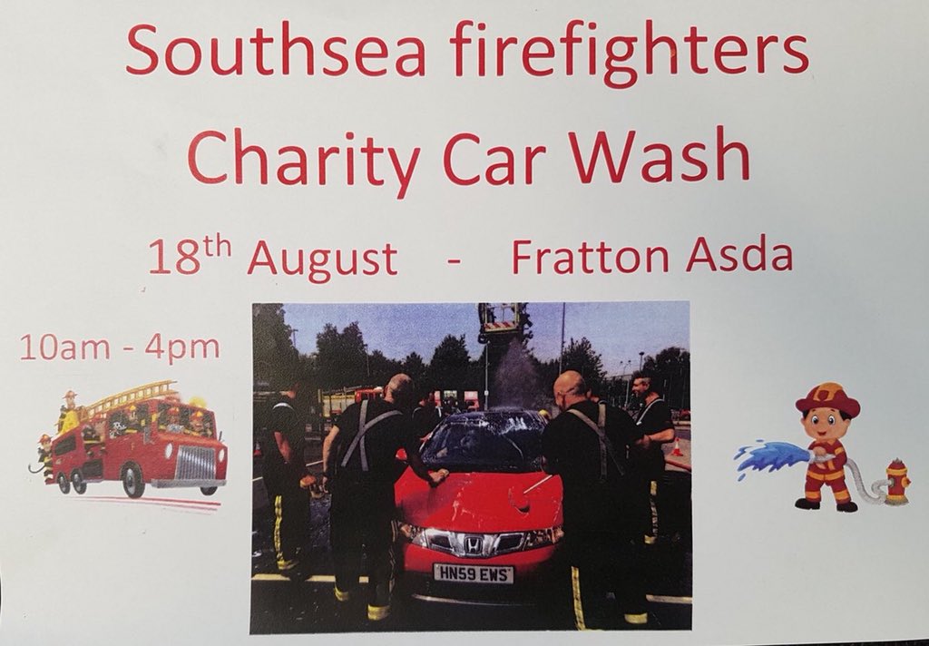 Southsea Fire Stn on Twitter "Our charity car wash is tomorrow! Asda carpark, Fratton. 10am