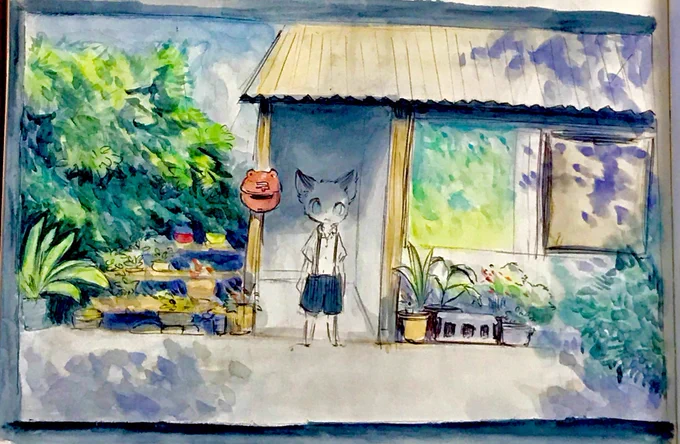 夏の思い出 #絵 
My summer memories  #traditionalart 