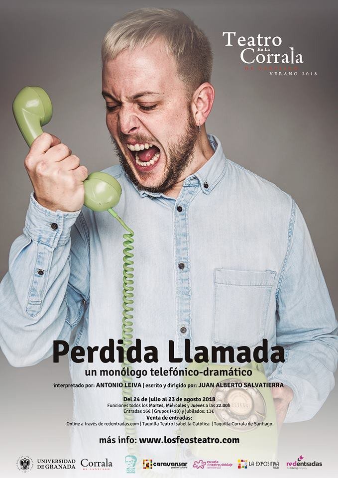 Fin de temporada.
TRES ÚLTIMAS FUNCIONES DE #PERDIDALLAMADA EN #LACORRALADESANTIAGO.
21, 22 y 23 de Agosto.
Entradas --> bit.ly/2kOqwgw
Más info --> losfeosteatro.com

#TeatroEnLaCorrala2018