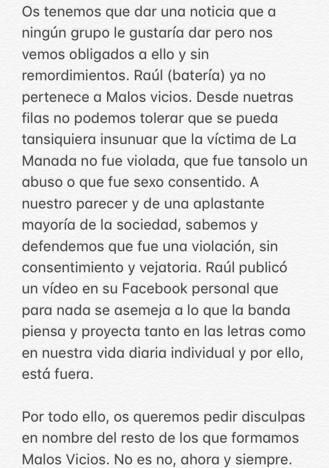 Malos_Vicios's tweet photo. COMUNICADO OFICIAL DE MALOS VICIOS. https://t.co/KJlNYR9Fml