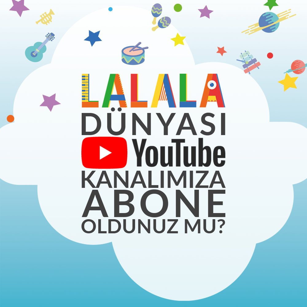 LalalaDunyasi's tweet photo. Yoksa siz hala Youtube kanalımıza abone olmadınız mı? 😮
LALALA'nın birbirinden eğlenceli şarkı, hikaye, oyun ve aktivite dolu dünyasına hepinizi bekliyoruz! 🤗🎹🎨📚 https://t.co/5YheRalBxb