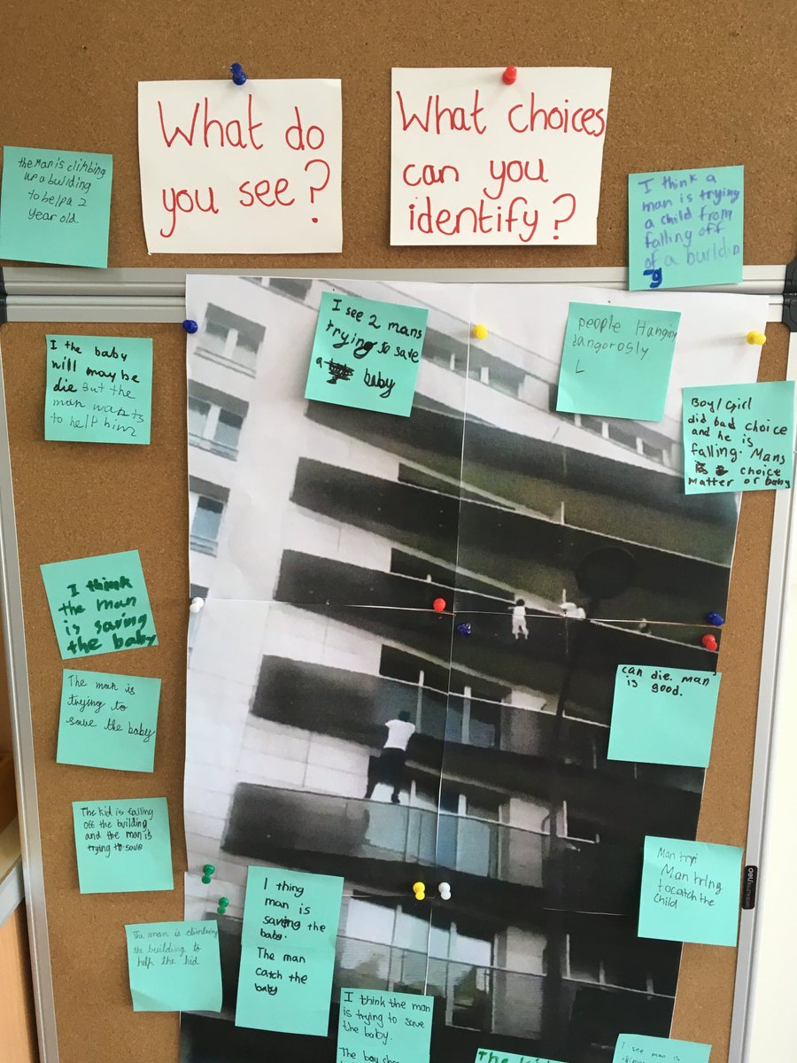 MattCromwellPYP's tweet photo. G5 contemplating the #choices made by an individual featured in a dramatic news story. What factors must have been considered? How would we have reacted if we were there? Why? What lives did this individual change / #influence? #WWA #PYP #tashschool https://t.co/AnAgq6u1un