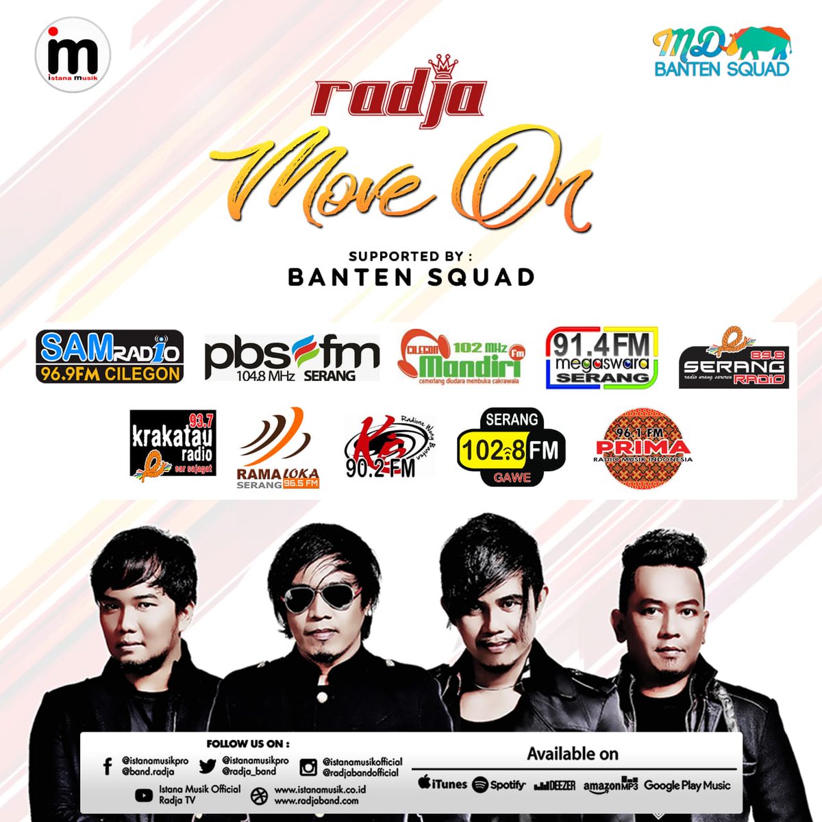 914megaswara's tweet photo. #MOVEON #2019MOVEON
INDOFRESH MUSIK
@Radja_Band @IstanaMusikPro
@BuleVaul @VeLeeu
MD @anjasmegaswara #mdbantensquad https://t.co/XUoG6JaEcv