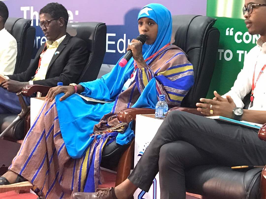 19 yr old Hinda Jama Mohamud who wrote the book “Qaran Dumis” says she was challenged by many people who underestimated her talent &amp; knowledge/experience towards writing something about the civil war in Somalia. “U r young, U can’t write much abt civil war”. She resisted #MBF2018