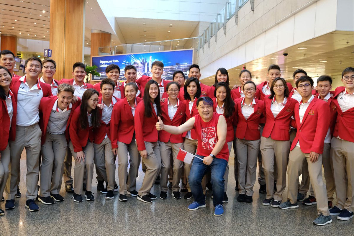 mrbrown's tweet image. instagram.com/p/BmkdjVcFGLC/ Kim Huat is at the airport to send Team Singapore athletes off to the Asian Games 2018! Look! It is  Joseph Schooling, and Kim Huat is gushing like a fanboi. Click on the Instagram link for more photos!  #PsychologicalDefence #WeAreTotalDefence #OneTeamSG