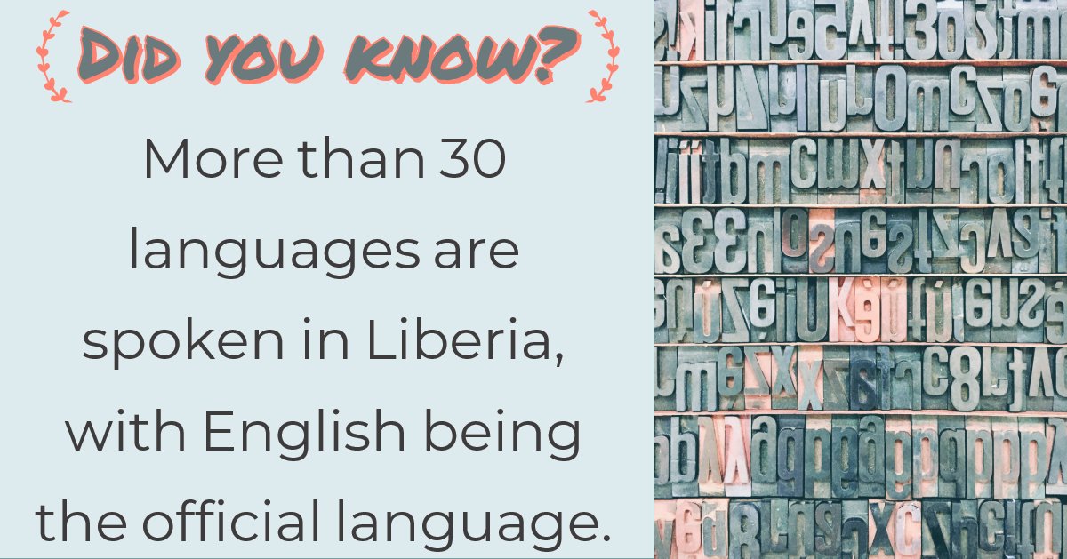 Multilog2's tweet image. #Liberia #SoManyLanguages #DidYouKnow