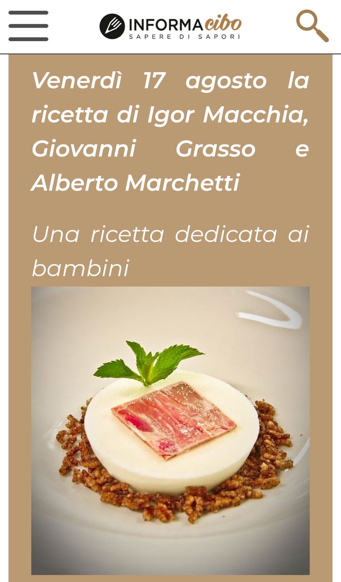 InformaCibo's tweet image. #18agosto SETTIMANA DI FERRAGOSTO CON LE RICETTE  DEI GRANDI CHEF E DEI PRODOTTI DOP
La ricetta qui 👇
di Igor Macchia, Giovanni Grasso e Alberto Marchetti
informacibo.it/la-ricetta-di-…
@cdechef @pino_zuliani @savinovurchio @ParianiLab @blogsfizioso