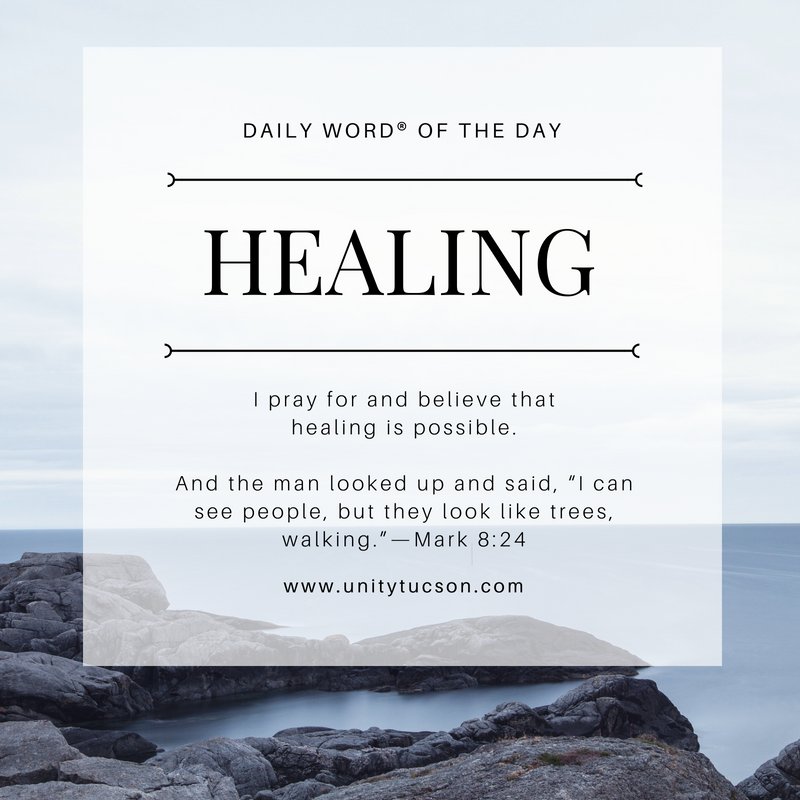 spiritualgemsaz's tweet photo. Daily Word® of the Day: Healing - I pray for and believe that healing is possible. #dailywordmag #dailyword #unityoftucson #unitychurch #church #worship #newthought #metaphysical #tucson #catalinafoothills #arizona #sunday #sundayschool #prayer #pray https://t.co/VTRP5YyVpb