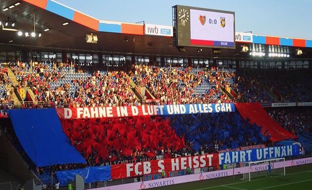 ultrassnl's tweet photo. FC Basel - Vitesse Arnhem 16-08-2018!. Choreo Muttenzerkurve!. (Europa League Kwalificatie) #basvit #fcbasel #ultras #EuropaLeague https://t.co/xusBNXoW75