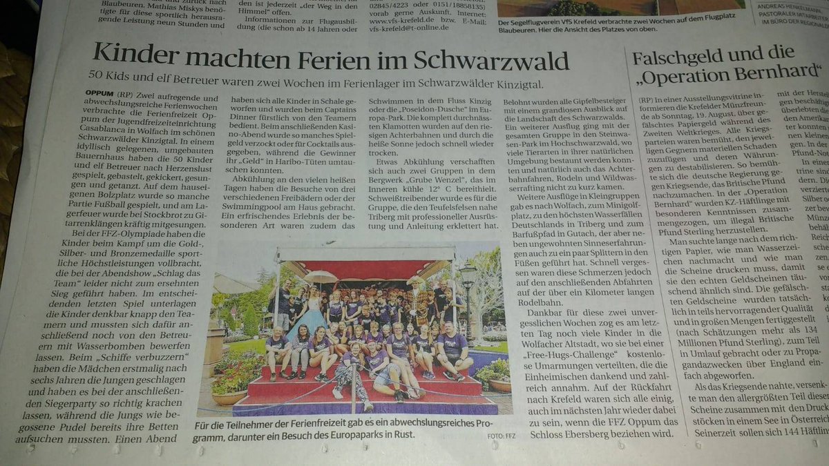 FFZOppum's tweet photo. Heute im gedruckten Teil der RP. https://t.co/0DJGgjgbYL