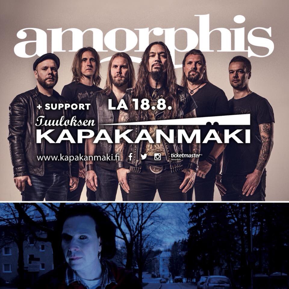 amorphis's tweet photo. Huomenna kesän viimeinen keikka @kapakanmaki 
20.00 ovet 
21.30 Kärtsy Hatakka Duo (ulkolava)
23.30 #Amorphis

Ennakkoliput @TicketmasterFI #queenoftimetour #kapakanmäki https://t.co/PNUwMapSYS