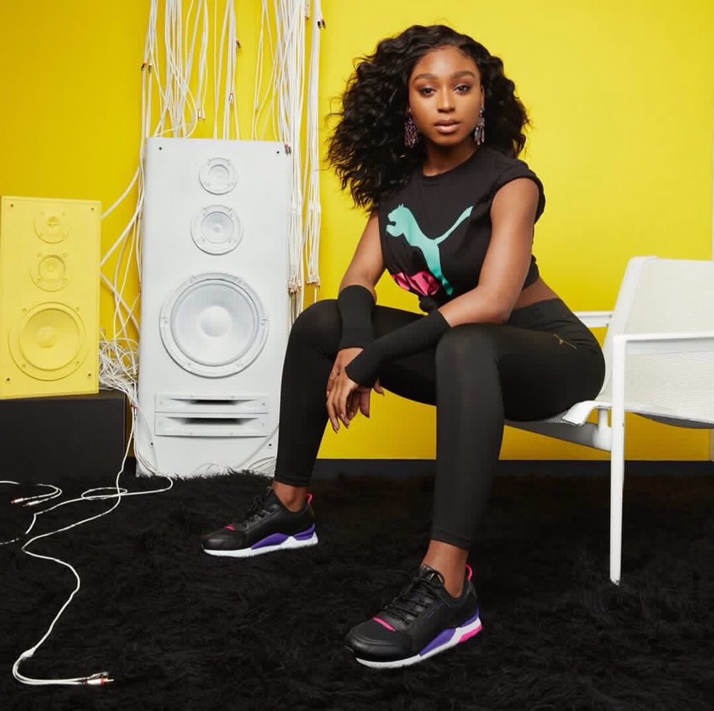 normaniphl's tweet photo. Normani for the launch of Puma new RS-0 shoe collection https://t.co/mg11VuAPwL