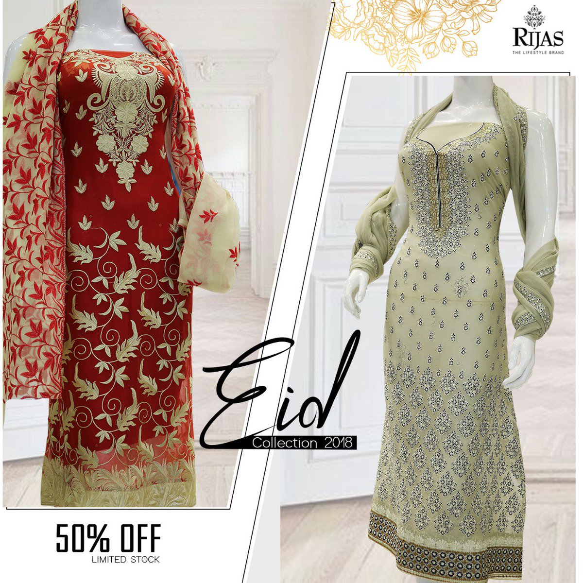 officialrijas's tweet image. Eid Collection 
Shop our Latest Pure Chiffon Embroidered Eid Collection with Pleasing colors.

Visit our Store #G07 ground floor siddiq trade center gulberg lahore 
UAN:042 111174527

#Rijas #Rijasinfinty #eid #eidcollection #festive #shopnow