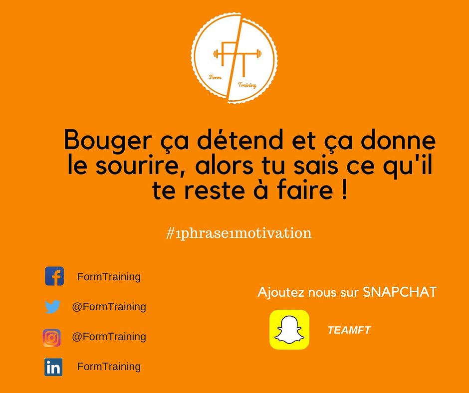 FormTraining's tweet photo. #FormuleForme #motivation #vivrepouretreheureux https://t.co/kokC8ngRML