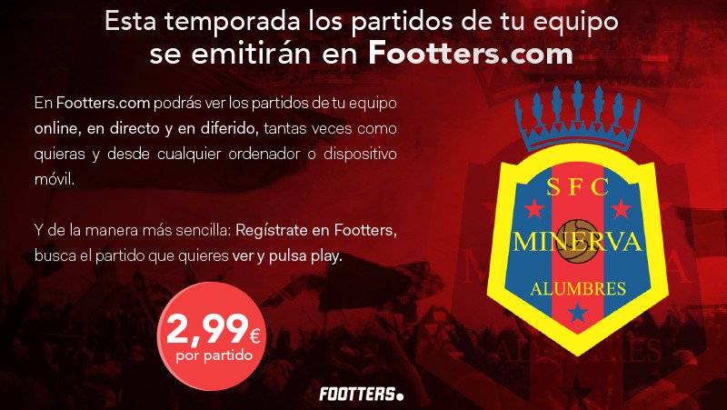 Informaros!! Que hasta dia de hoy podéis aceptar el acuerdo al que hemos llegado con <a href="/footters/">footters _</a> para que podais ver los partidos de nuestro equipo desde tu movil ordenador.... Muchas gracias y esperamos que os guste 😉
<a href="/treceraG13/">Trecera.com ⚽️</a> <a href="/sportcartagena/">Sportcartagena</a>