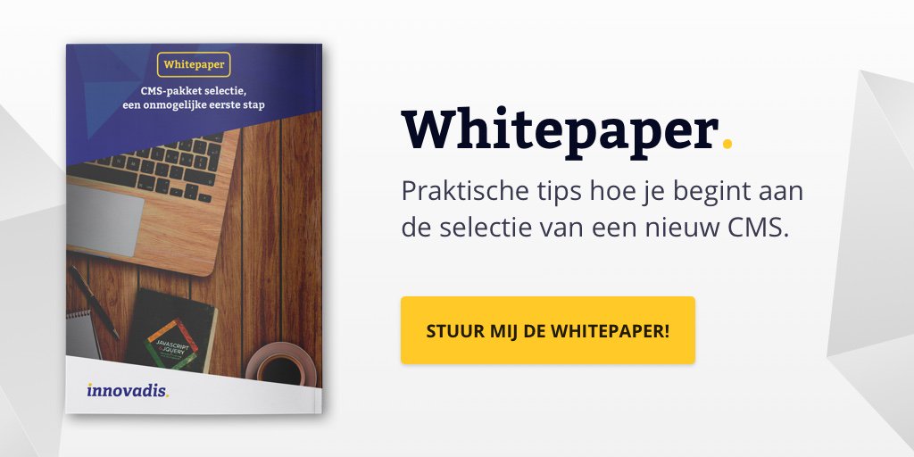 Kies je voor open source of closed source? Wat zijn belangrijke criteria waarop je een CMS kunt beoordelen? Je leest dit en nog veel meer in onze whitepaper. inspire.innovadis.com/whitepapers/wh…