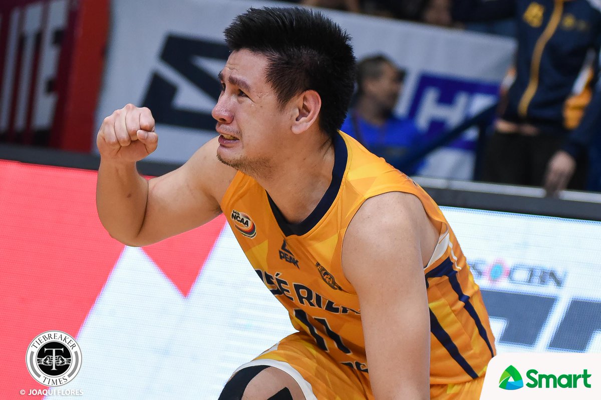 tiebreakertimes's tweet photo. #NCAASeason94 Jed Mendoza breaks down after JRU's breakthrough win >> https://t.co/Bd3ErEuV4q | Powered by @LiveSmart https://t.co/tjMYVRlM3h
