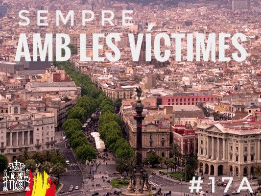 La unitat de tota la societat espanyola ens fa forts contra el terror i la barbàrie. Aquest #17A i sempre, serem a Barcelona al costat de les víctimes, solidaris amb el seu dolor, units en el record. Ferms davant la desraó del terrorisme. #BCNciutatdepau, Espanya és país de PAU