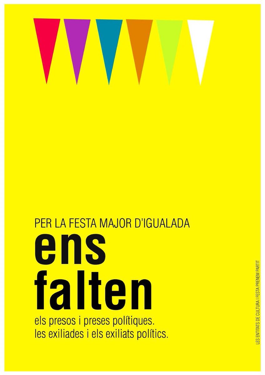Les entitats a Igualada toquem, ballem, cremem, pugem i piquem perquè volem viure en una societat democràtica.
La #FmIgd18 és una setmana de celebració, però també és un bon moment per dir #EnsFalten