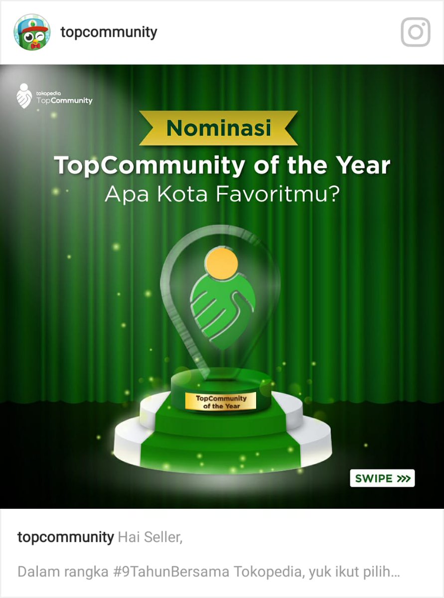 topcomjogja's tweet photo. #Tokopedia #TopCommunity #Jogja masuk Nominasi #TopCommunity of The Year. 😍
Yuk Vote : https://t.co/RimbSGJZSs https://t.co/8NNtP5GsDf