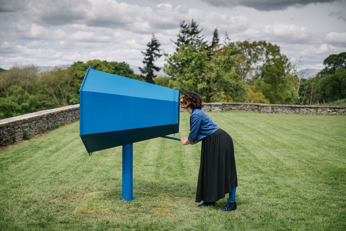 LakesCulture's tweet photo. Talking #LakesIgnite with @dimainstone creator of the fabulous interactive sculpture… #TimeMirror! At Blackwell, The Arts and Crafts House @lakelandarts until September #LakeDistrict #Cumbria
https://t.co/jphEIKoKzd https://t.co/ZG7kOxvqWc