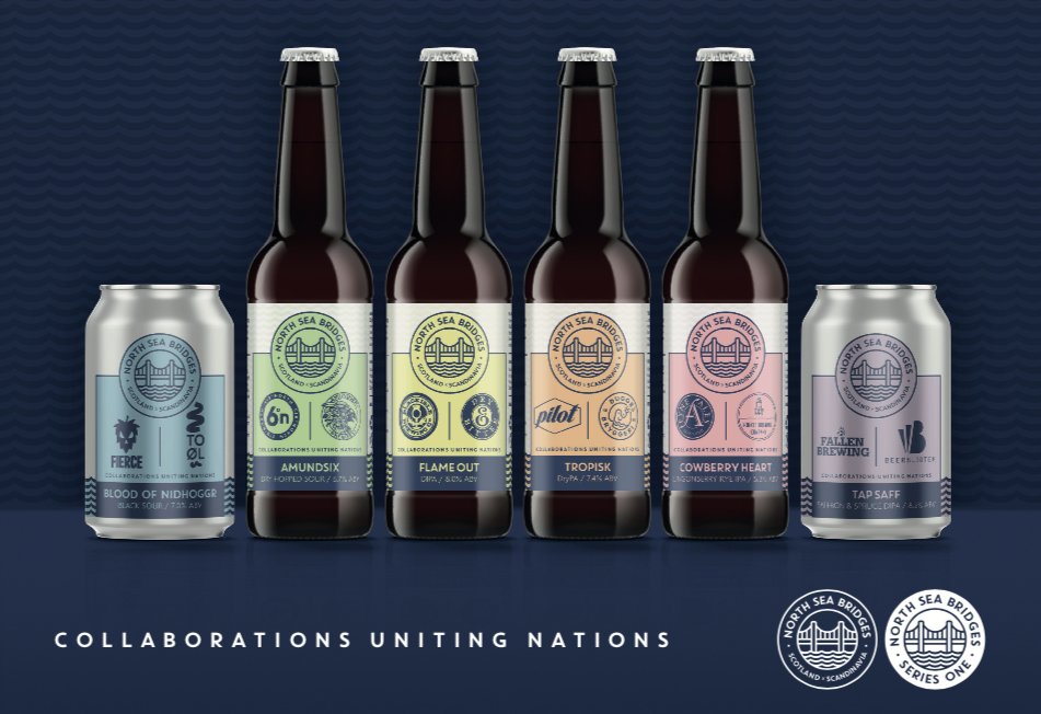 Rakebar's tweet photo. LAUNCHING ON THURSDAY! #NorthSeaBridges, Collaborations from @fiercebeer &amp; @toolbeer, @pilotbeeruk &amp; @duggesbryggeri, @FyneAles &amp; @rocketbrewingco, @FallenBrewCo &amp; @beerbliotek, @BlackIsleBeer &amp; @Dry_and_Bitter and @sixdnorth &amp; @amundsenbrewery #Rakebar #beerlaunch https://t.co/BJ3MOyn7GG