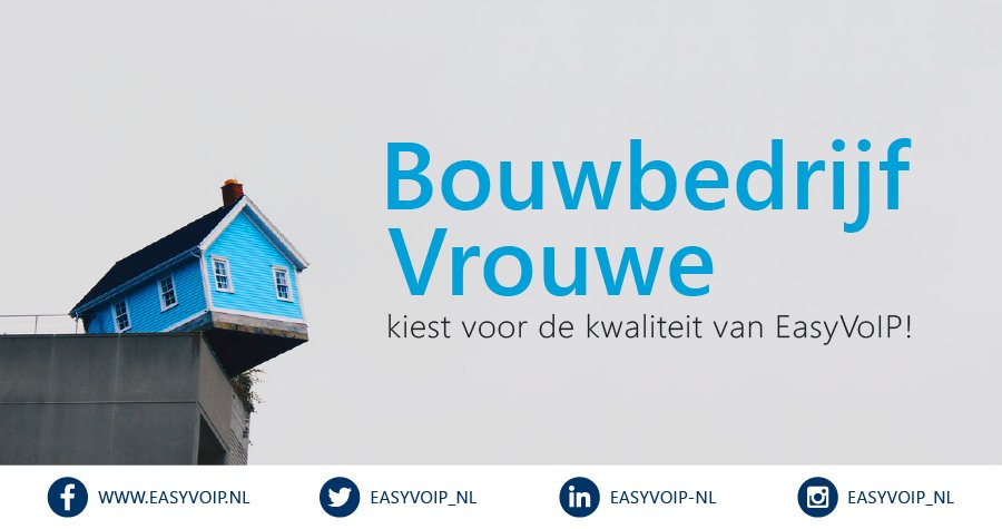 Ook Bouwbedrijf Vrouwe liet haar centrale vervangen door een EasyXL pakket: nu profiteren zij van de modernste functionaliteiten op het gebied van telefonie, kostenbesparing en flexibiliteit. Ook maken zij nu gebruik van de Phone Manager App, waarmee ze altijd bereikbaar zijn.