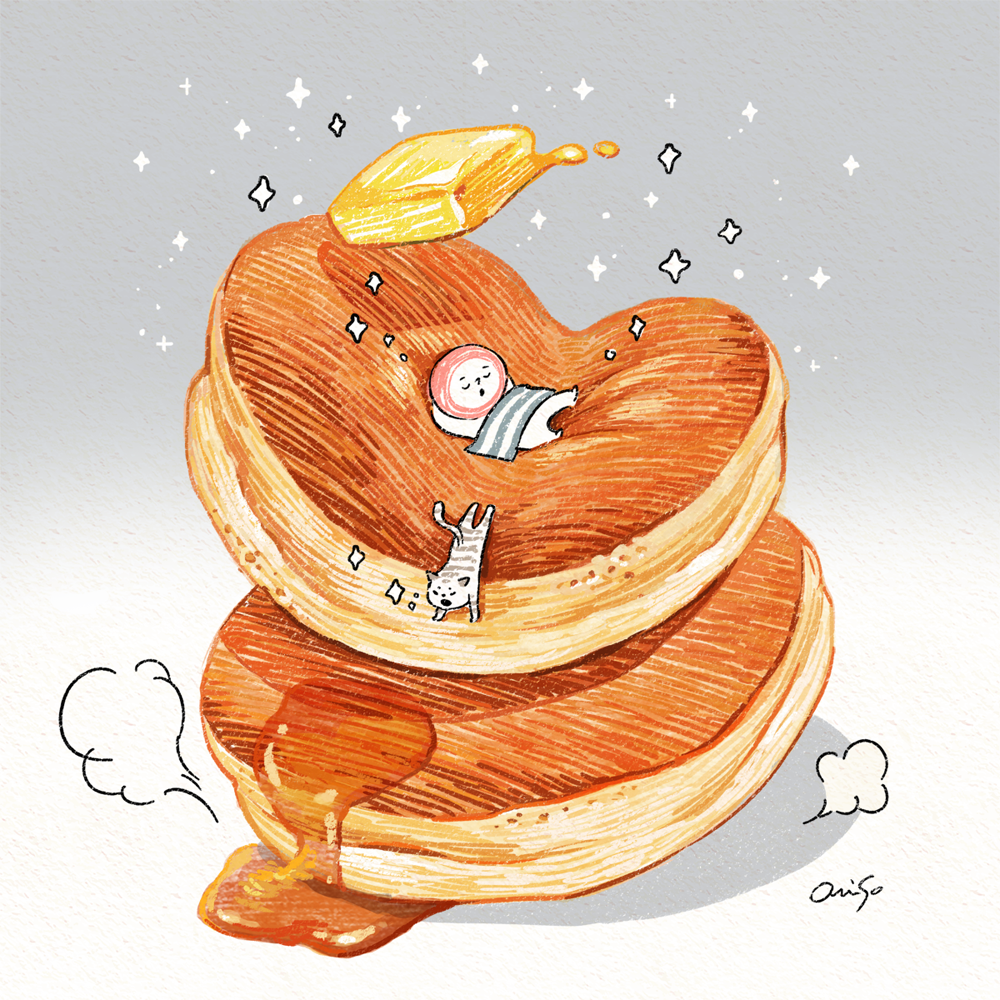 pancake sparkle food no humans cat syrup food focus  illustration images