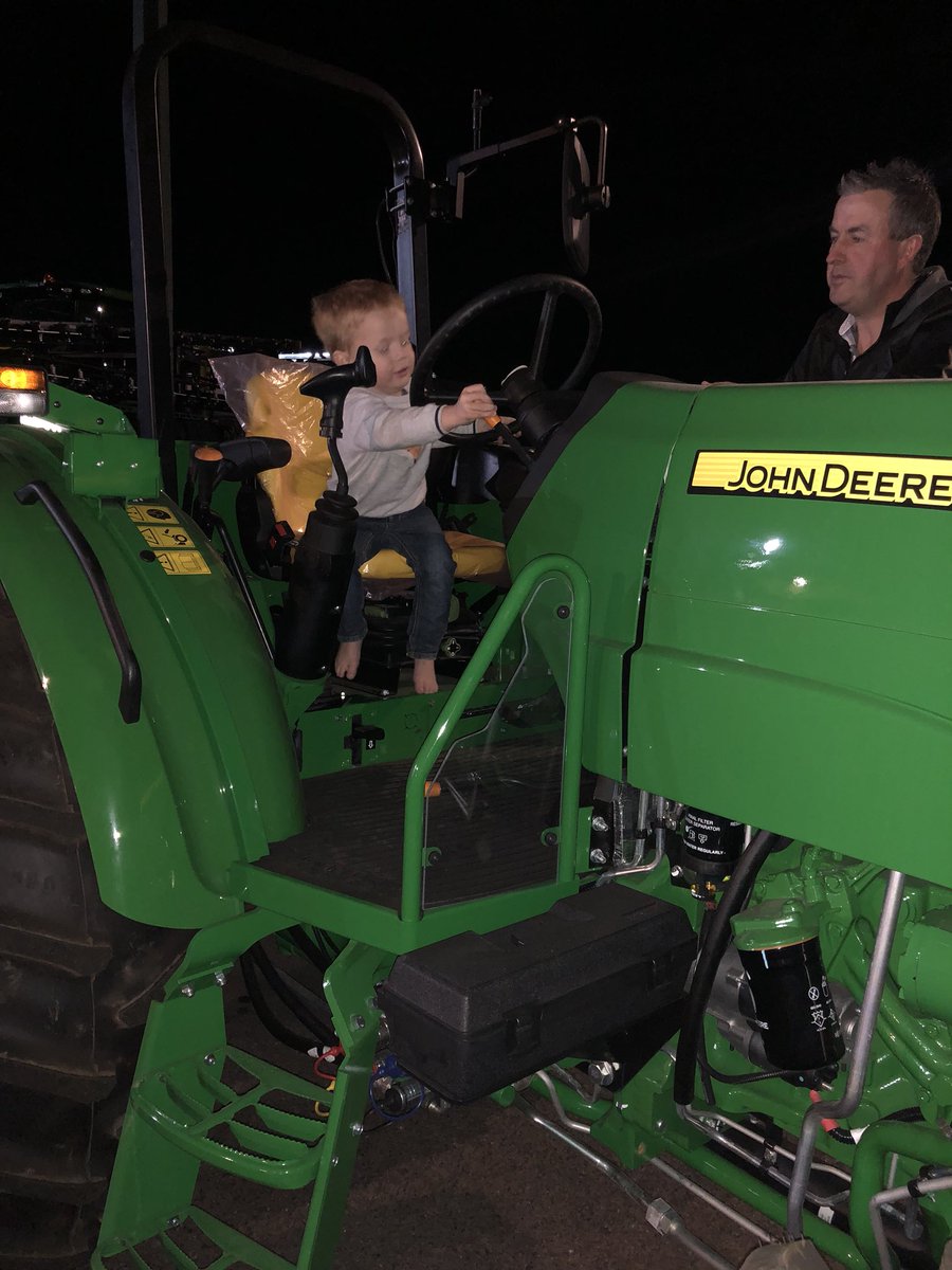 bencurrie123's tweet photo. Young Rory Nolan riding the tractor at @CliffordPark_ races tonight after the last. His dad Paul Nolan trained winner ERROL race 1 and our stable was successful ZA FOX race 3. Great to break his maiden today. #gentlegiant ZA FOX probably the biggest horse I’ve ever trained! https://t.co/5OAAF1rcvJ