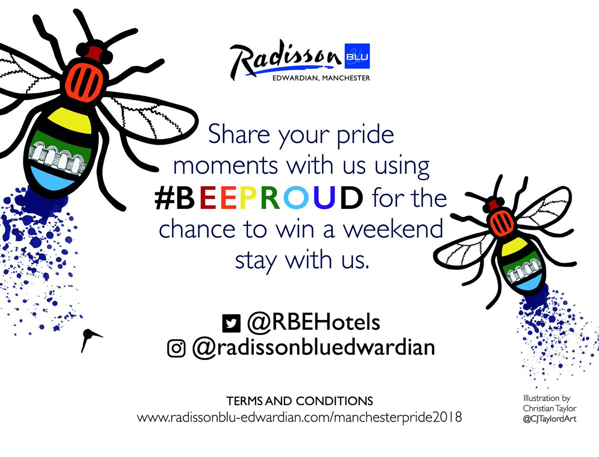 RBEhotels's tweet photo. Only one week to go until @ManchesterPride ๐ณ๏ธโ๐ Don't forget to enter our competition for your chance to win a stay at #RBEManchester! #BeeProud #ManchesterPride https://t.co/oCTeftNajj https://t.co/h5LpIspJKs