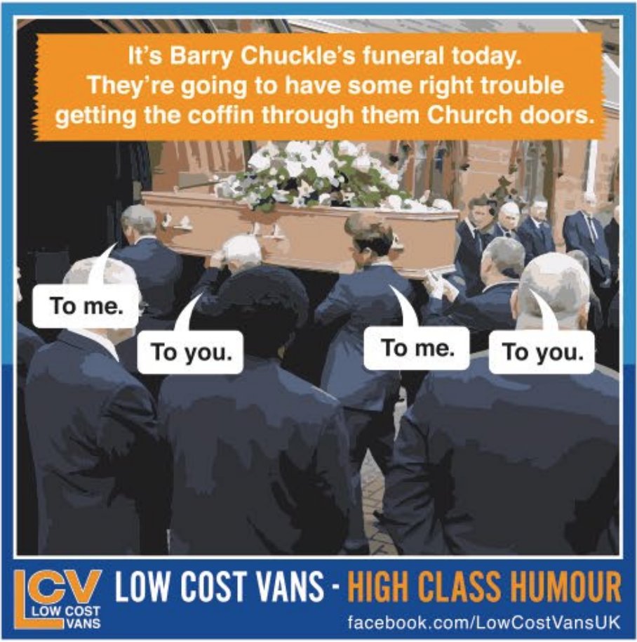 the_lcvgroup's tweet photo. We say goodbye to the great Barry Chuckle today R.I.P. to a comedy great. We're sure he's having a chuckle himself at this gag in-between tripping up Aretha Franklin &amp;  standing on the foot of 'The Old Man' from Pawn Stars #barrychucklerip https://t.co/xeDT9lBxV2