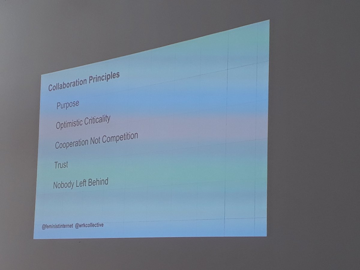 Amazing Gigi of <a href="/feministintrnet/">Feminist Internet</a> going through collaboration principles before our 3rd of 4 workshops begin. Exciting times! ✊💞💫
