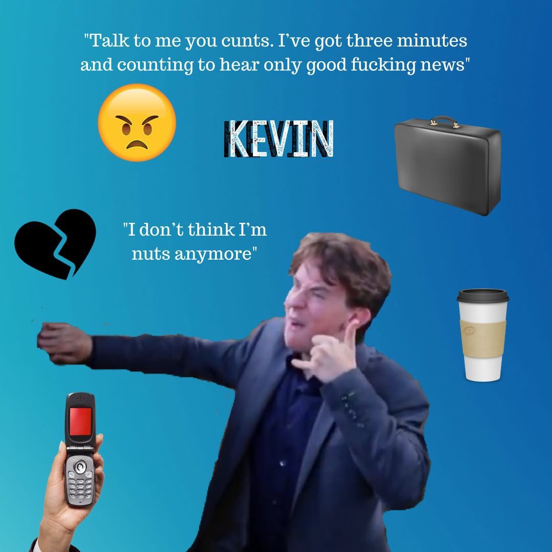 bluetoothkevint's tweet image. Kevin makes up imaginary &apos;conference calls&apos; and business meetings, whilst swearing a lot: &quot;I’m just trying to put bread on the table for my family&quot;. He&apos;s also a little heartbroken. #bluetoothkevintheatre #greensidefamily #theisleofmuck