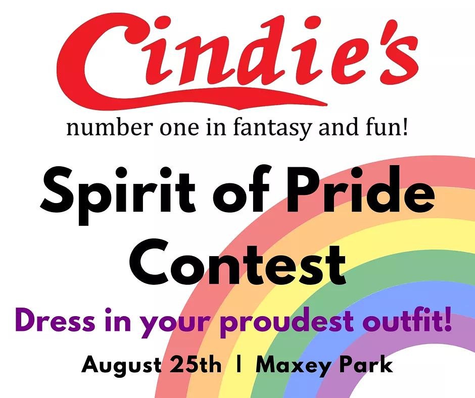 _LubbockPRIDE's tweet image. Want a chance to win a $250 gift basket from Cindie&apos;s? Show off your best pride outfit in the Spirit of Pride Contest at Lubbock Pride 2018! Contest begins at 4:45.
You must be 18 years or older to be a contestant.
#lubbockpride #Cindies #SpiritOfPride
