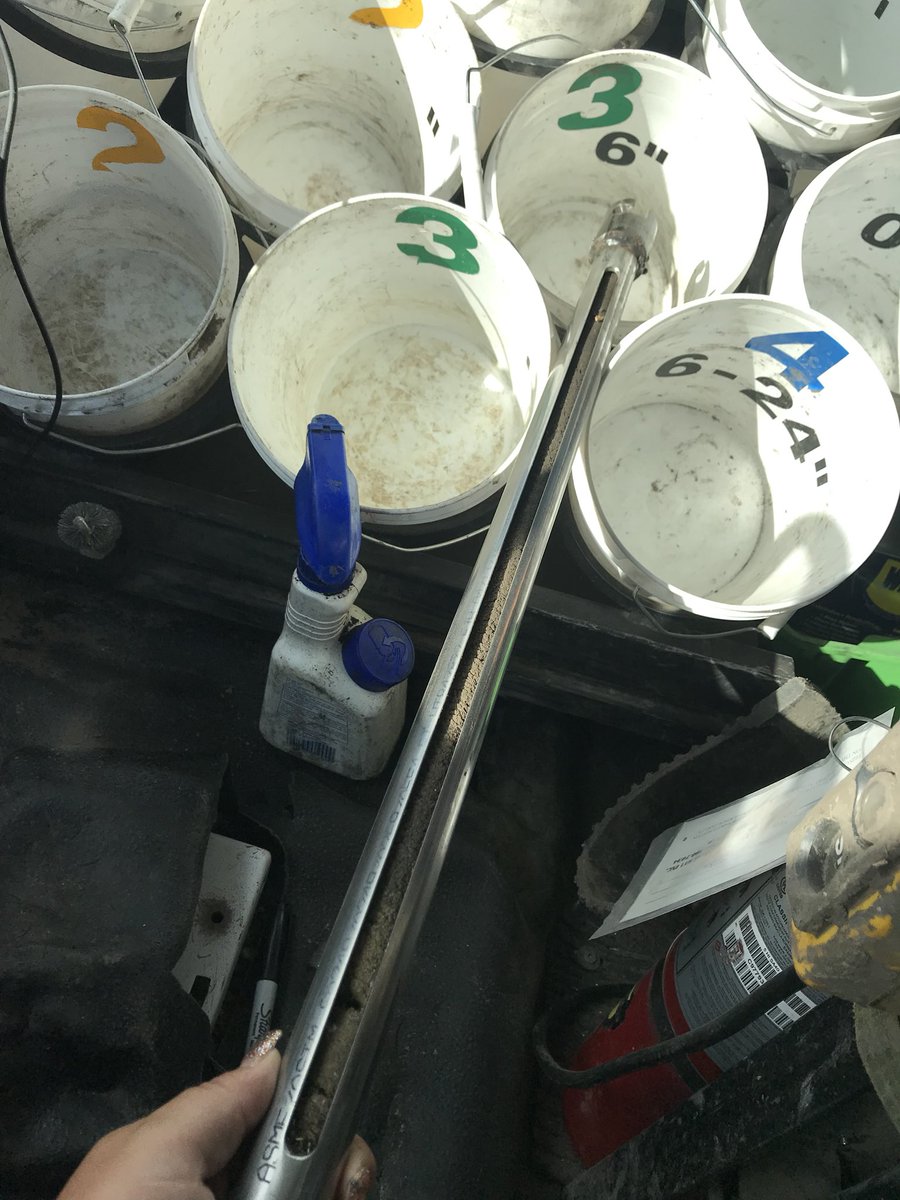 It’s that time of year again! Where the combines roll, we follow. Back in the truck getting some dirt! Cores are coming out great !! #WeGrowProfits #SoilSampling