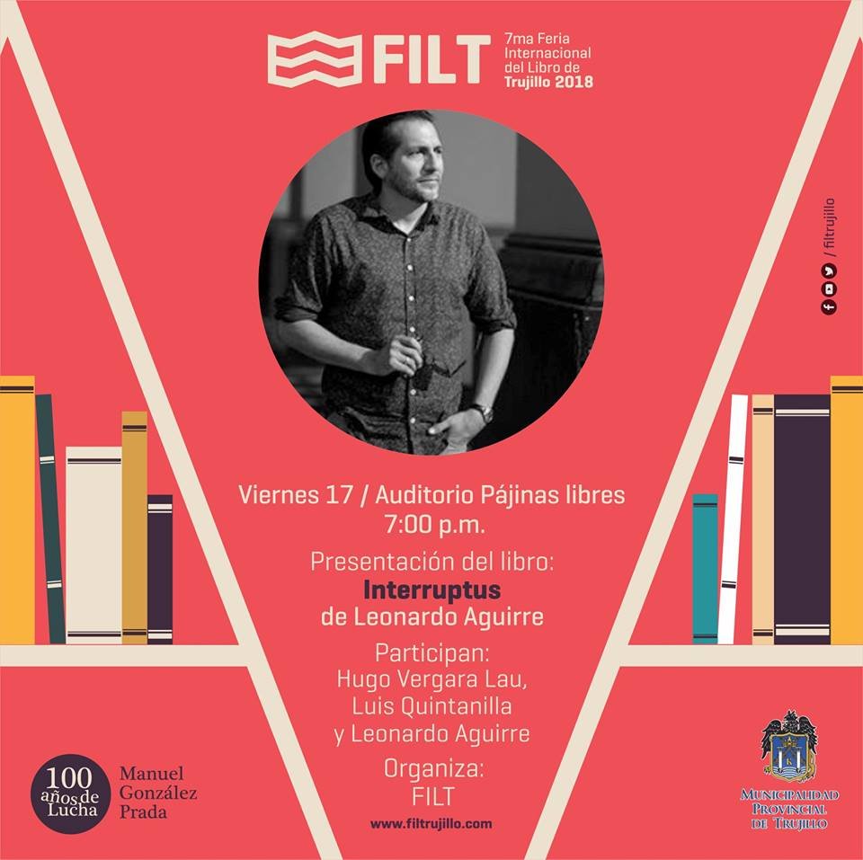 Les compartimos la programación de hoy viernes 17 de agosto.
 ¡Los esperamos en la plazuela El Recreo! 
#ManuelGonzálezPrada #100AñosDeLucha #FILT2018