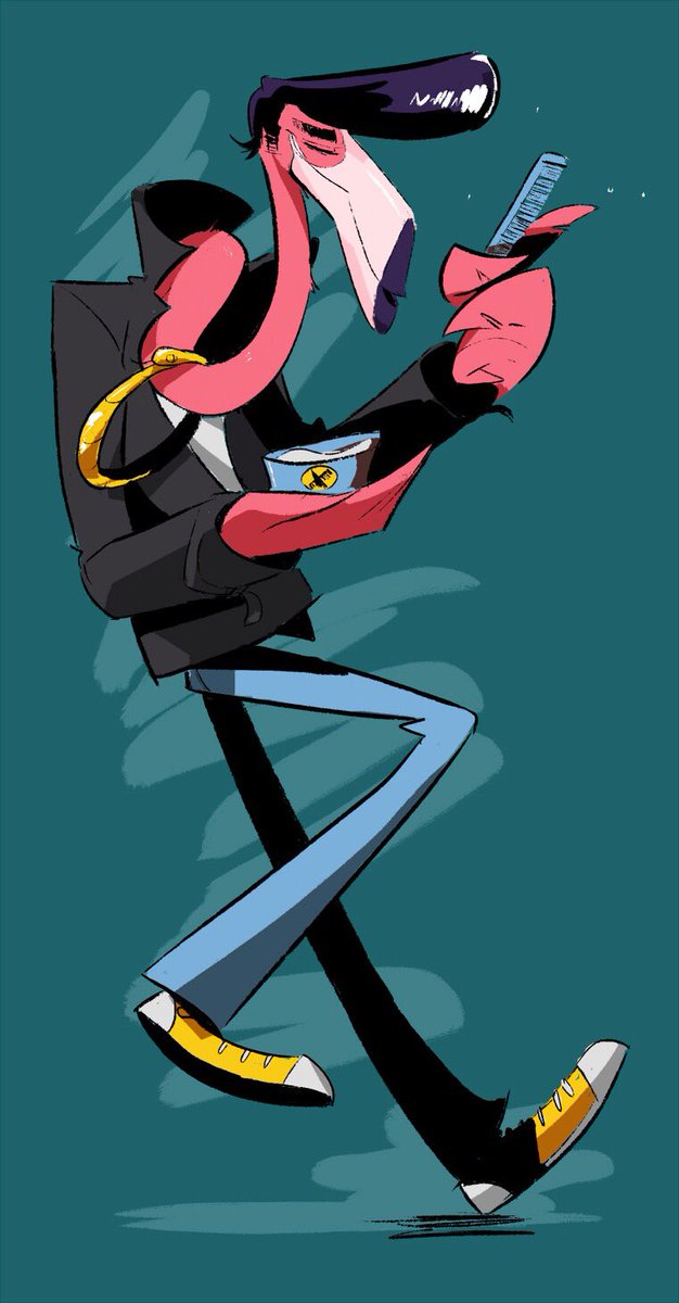LostOnGreatRoad's tweet photo. Gorgeous art of our Kenku flamingo rogue, Ricky Rouge played by @k1mbles ! 💫 Drawn by the talented @FutureFlamingo - Thank you! #LotGR #dnd https://t.co/md1d19Vrv1