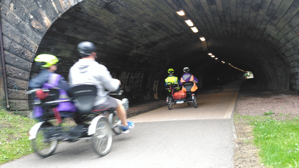 Edinburgh_ABC's tweet image. Always great having the @tipherethltd gang along for a pedal. Today we explored @SustransScot @sustrans NCN route 75, including the Rodney St tunnel #allability #inclusive #cycling @rsmacdonaldct @transcotland @CyclingUKScot @WeAreCyclingUK @CamphillScot