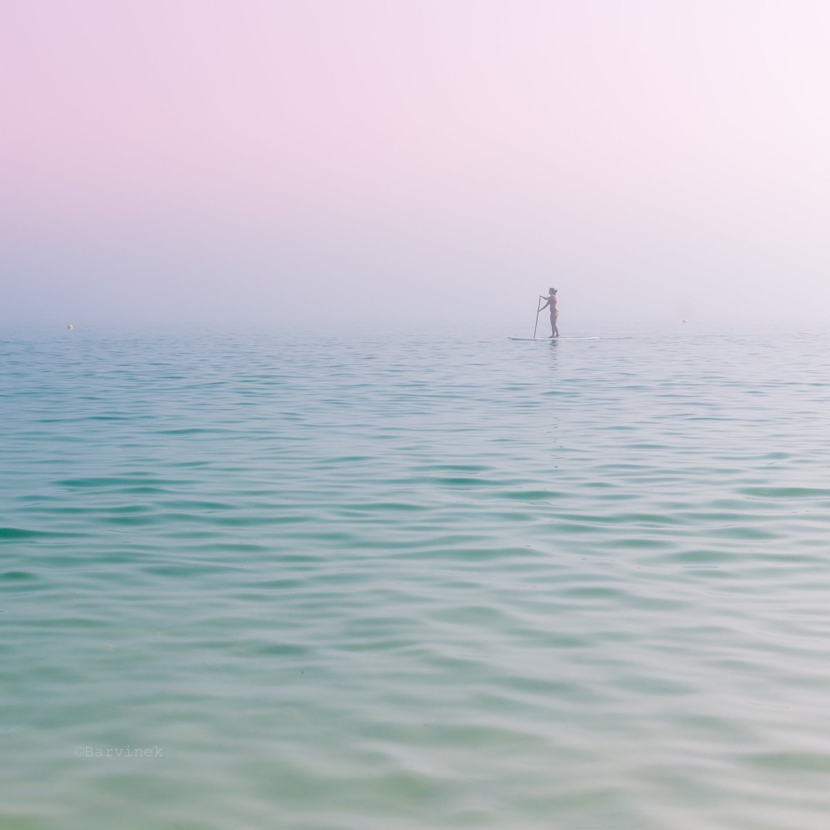 pastels... early morning sea-mist at #porthminsterbeach #stives #cornwall #paddleboard