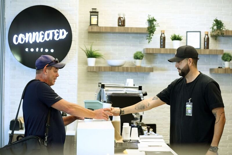 We’re excited to welcome Connected Coffee to the domestic/int’l departures area at #HfxStanfield. Offering brewed coffee, espresso-based drinks, cold beverages &amp; locally-made treats, they’re your neighbourhood coffee shop here at the airport by Gate 20. #connectingmeanstheworld