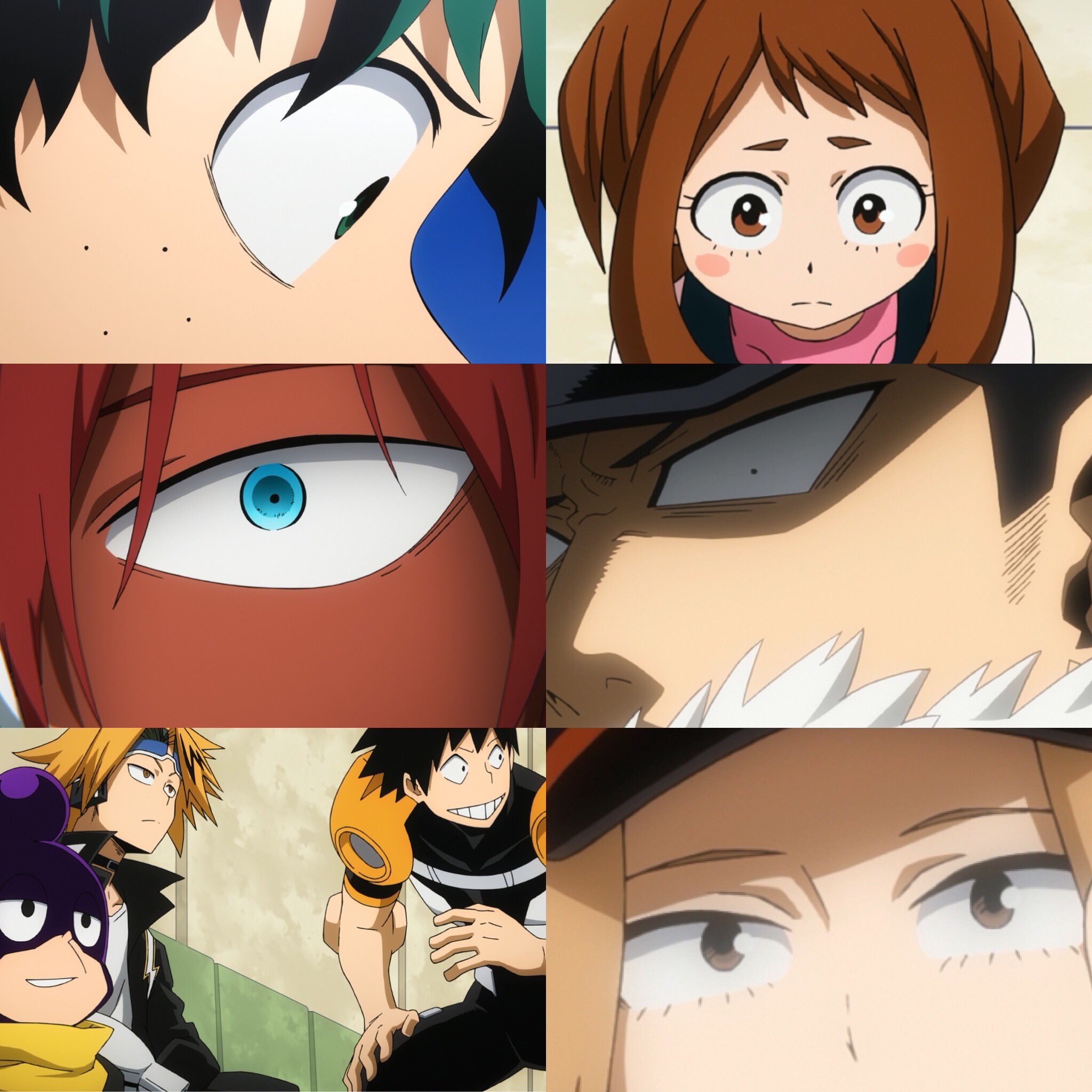 僕のヒーローアカデミア ヒロアカ アニメ公式 Twitter પર 明日は土曜 ヒロアカ Tvアニメ放送 今回の注目は 目 それぞれの視線だったり 目つきだったり 気持ちから来る目の色だったり ぜひチェック 僕のヒーローアカデミア 第56