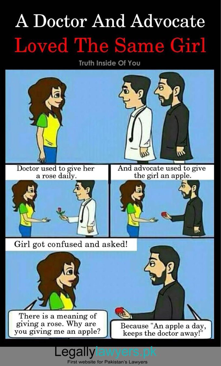 :) The Love Story :) Doctor Vs Advocate :) 

#Law #Lawyers #LawyersofPakistan #LegllyLawyers #LawyersFun #FunnyLawyers #Funny