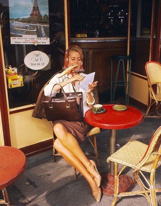 Jane Fonda at Café de Flore Paris by Willy Rizzo 1961.