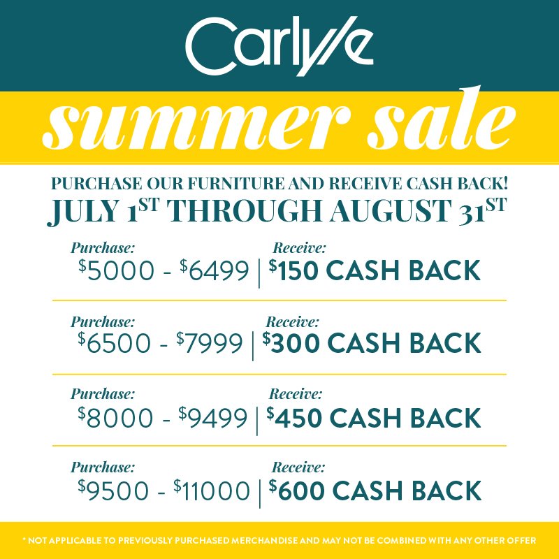 New York's most comfortable sofabed now comes with $600 cash back if you purchase before the end of the summer. The #Carlyle summer sale ends August 31, 2018. #nycinteriors #sofabed #comfortablefurniture