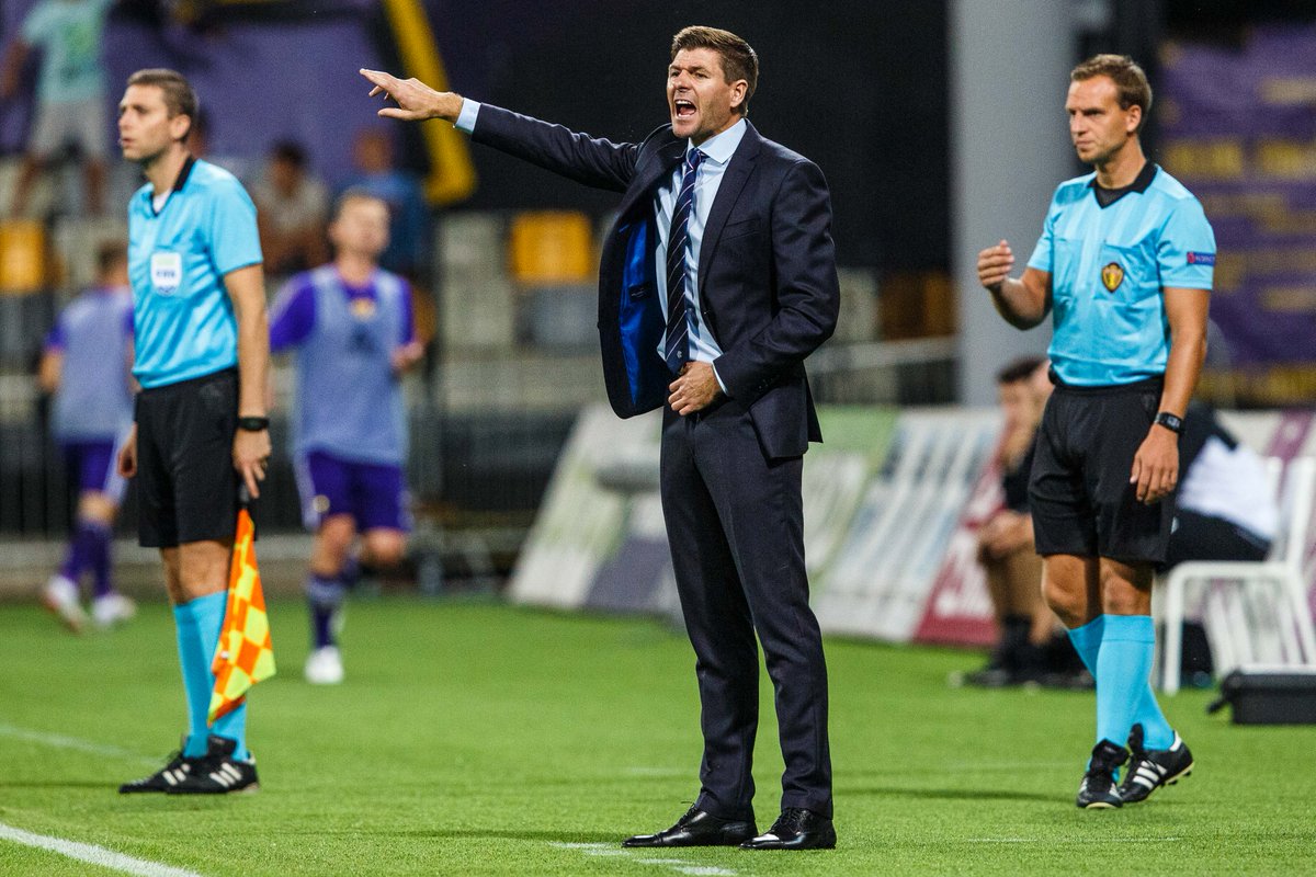 EuropaLeague's tweet photo. 🔴⚪️🔵 Impressed so far?  

Steven Gerrard's unbeaten Rangers have only conceded 2 goals in 6 qualifiers. 💪

#UEL https://t.co/Kaknd4sxsj